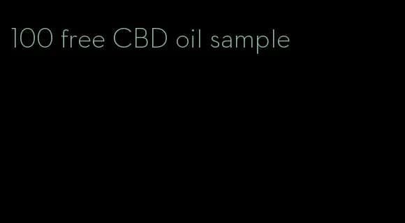 100 free CBD oil sample