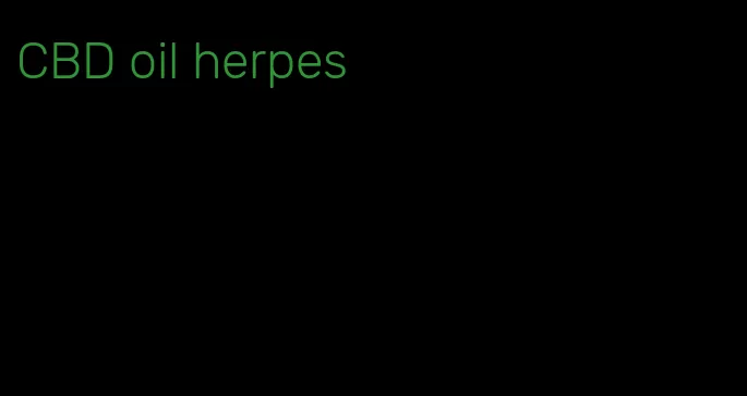 CBD oil herpes