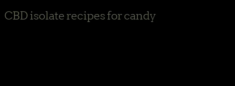 CBD isolate recipes for candy