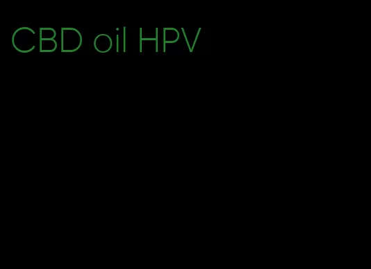 CBD oil HPV