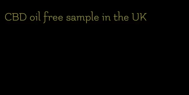 CBD oil free sample in the UK