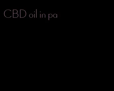 CBD oil in pa