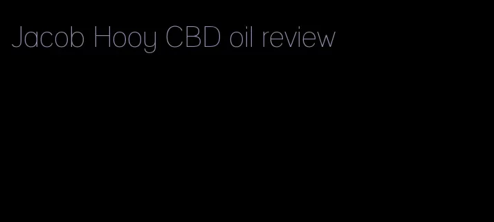 Jacob Hooy CBD oil review