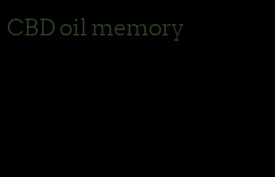 CBD oil memory