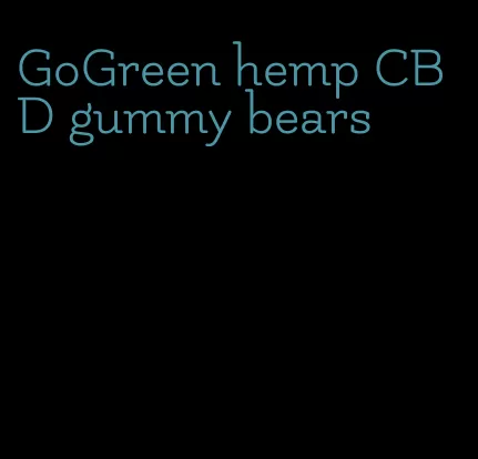 GoGreen hemp CBD gummy bears